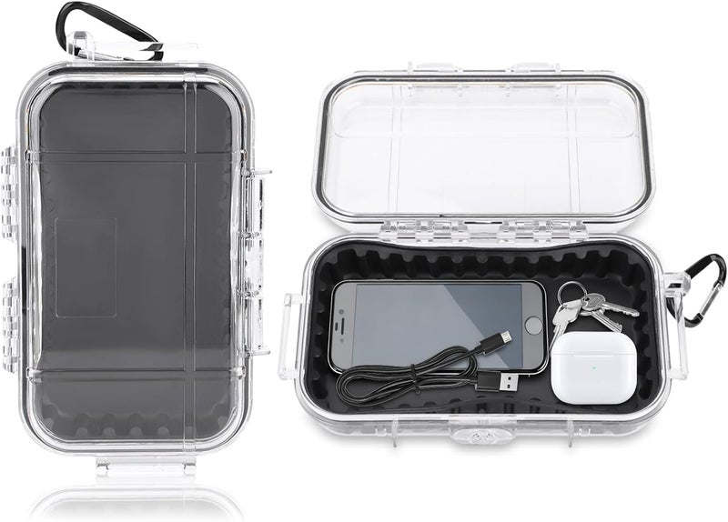 Frdhee Water Proof Storage Case, Small Outdoor Storage Box Outdoor Survival Dry Box Case Airtight Carry Container for Small Tools Phone Keys - Image 1